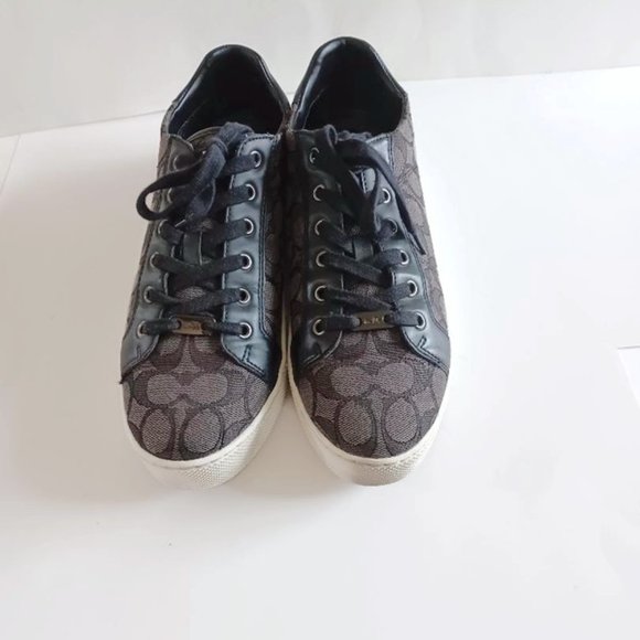 Coach Women Monogram Signature Canvas  Fashion Platform Sneaker - Picture 3 of 4